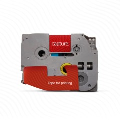 Capture 18mm x 8m Black on White Tape