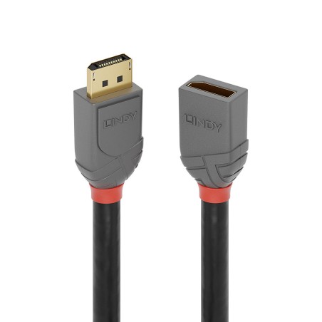 Lindy 3m DisplayPort 1.4 Extension - Højtydende Kabel 36498 for Optimal Skærmforbindelse