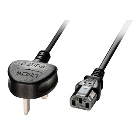 Lindy 3m UK 3 Pin to C13 Mains | Pålidelig Strømkabel 30434 | Kvalitet og Ydeevne