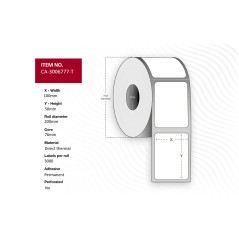 Capture Label 100 x 50mm, Core 76mm,