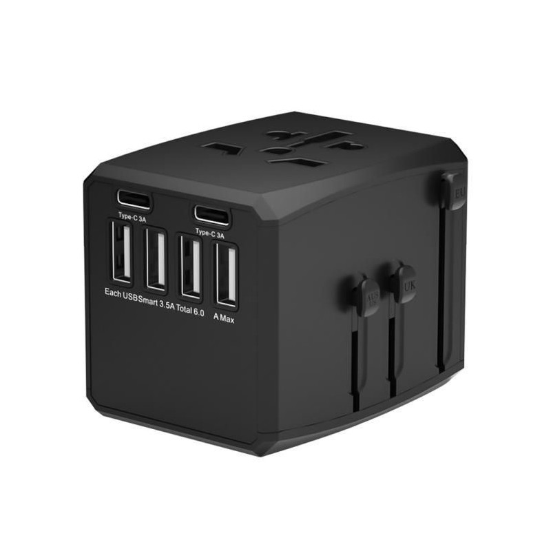 MicroConnect World Travel Adapter, 4 USB A