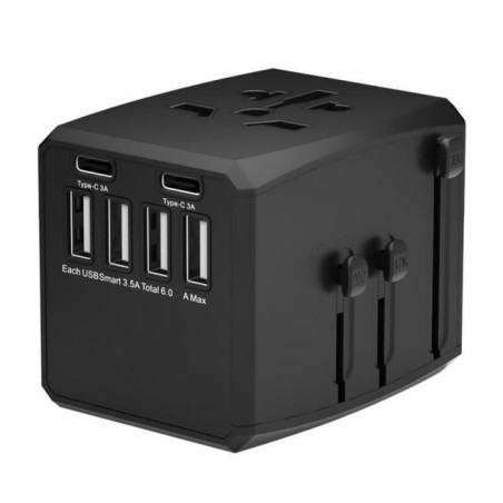 MicroConnect World Travel Adapter 4 USB A - Din Ideelle Rejseløsning
