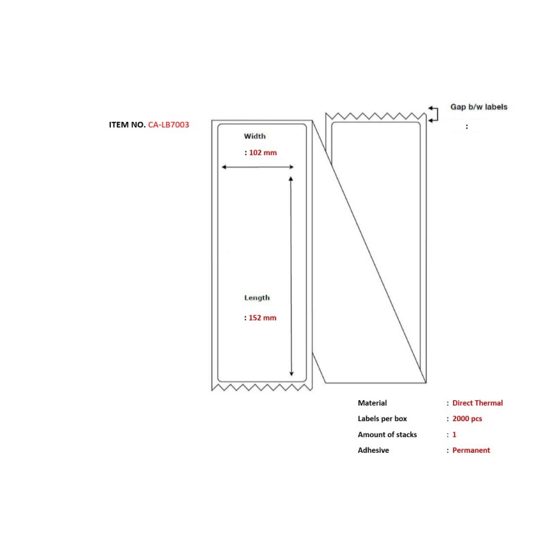 Capture Ship-label 102 x 152mm,