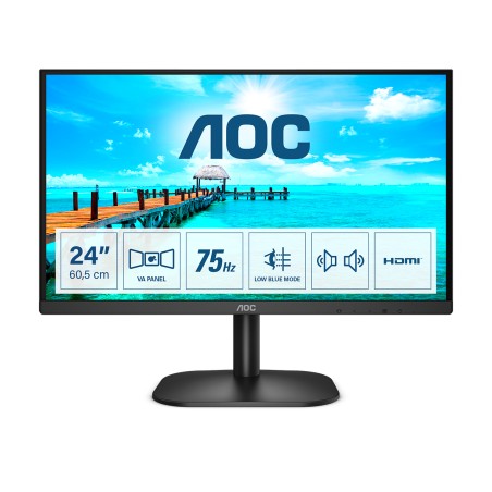 AOC 24B2XDAM 23.8" Skærm – Perfekt Billedkvalitet og Stilfuldt Design