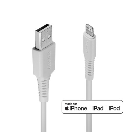 Lindy 1M USB To Lightning Cable (31326) - Hurtig Opladning & Dataoverførsel