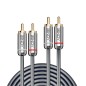 Lindy 3M Dual Phono Cable, Cromo