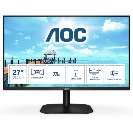 AOC B2 27B2HEU LED Display 686 - Optimal Visuel Oplevelse og Stilrent Design