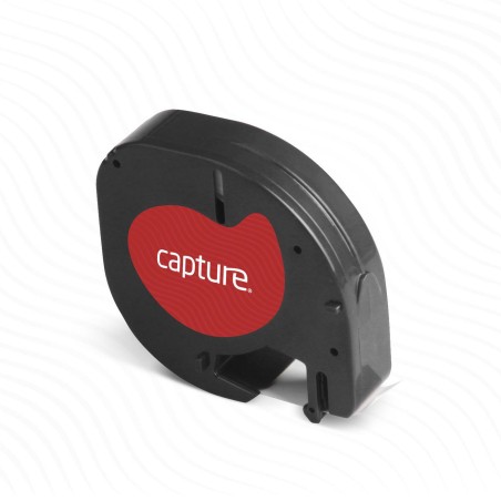 Capture 12mm x 4m Black on White