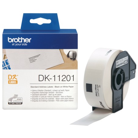 Brother DK-11201 Standard Address Labels - Holdbare og Pålidelige Mærkater