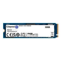 Kingston 500G NV2 M2 2280 NVME SSD - Lynhurtig Ydelse og Pålidelig Lagring, Model SNV2S/500G