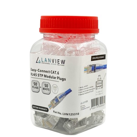 Lanview RJ45 STP plug Cat6 for
