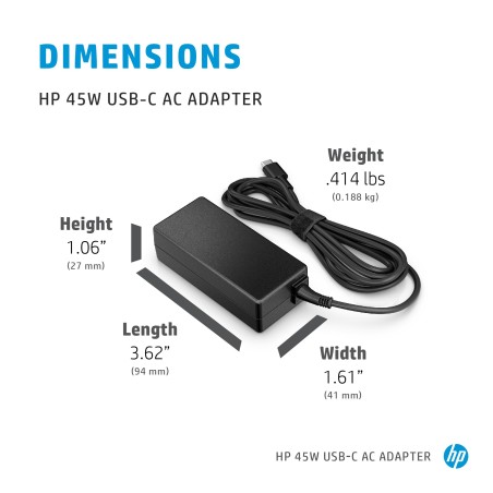 HP 45W USB-C AC ADAPTER 45W