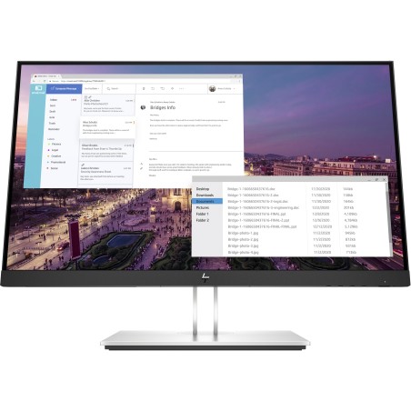 HP E23 G4 23" IPS FHD Monitor - Skarp Billedkvalitet og Elegant Design - 9VF96AA#ABB