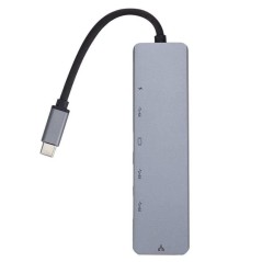 eSTUFF USB-C 6-in-1 Mobile Hub ES623012 – Multifunktionel og Kompakt Tilslutningsløsning