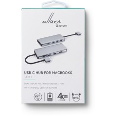eSTUFF USB-C 12-in-1 Mobile Hub ES623010 – Ultimativ Tilslutning og Alsidighed