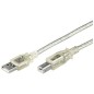 MicroConnect USB2.0 A-B 2m M-M,Transparent MicroConnect USB2.0 A-B 2m M-M,Transparent