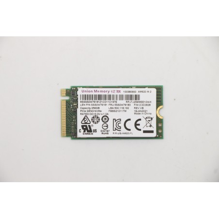 Lenovo UMIS AM620 256G PCIe 2242 SSD - Hurtig og Pålidelig Lagring (Varenummer: 5SS0W76183)
