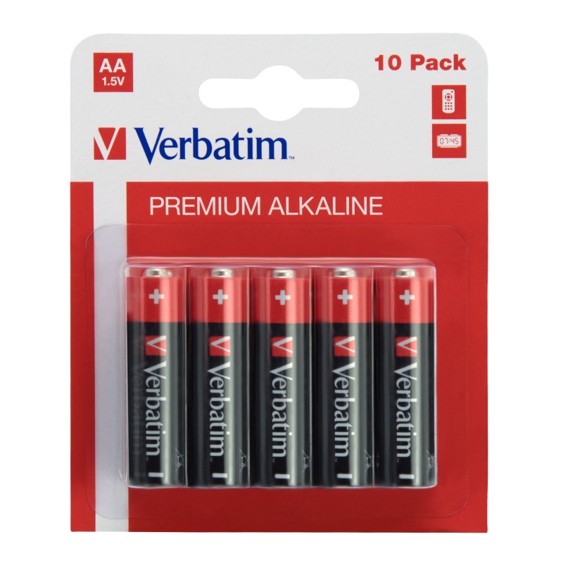 Verbatim ALKALINE BATTERY AA 10 PACK Verbatim ALKALINE BATTERY AA 10 PACK