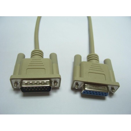 "2m MicroConnect DSUB15-DSUB15 M-F Kabel – Høj Kvalitet og Pålidelig Forbindelse (Producent Varenummer: SCSE15GF2)"
