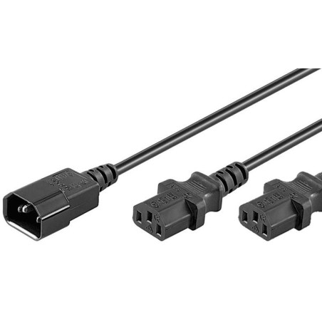 MicroConnect Power Cord C13x2 - C14 06m PE061306 - Høj kvalitet strømfordeler til pålidelig og sikker tilslutning