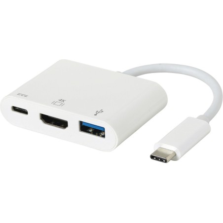 Køb eSTUFF USB-C AV Multiport Hub (ES623001WHT) - Alsidig og Effektiv Tilslutning