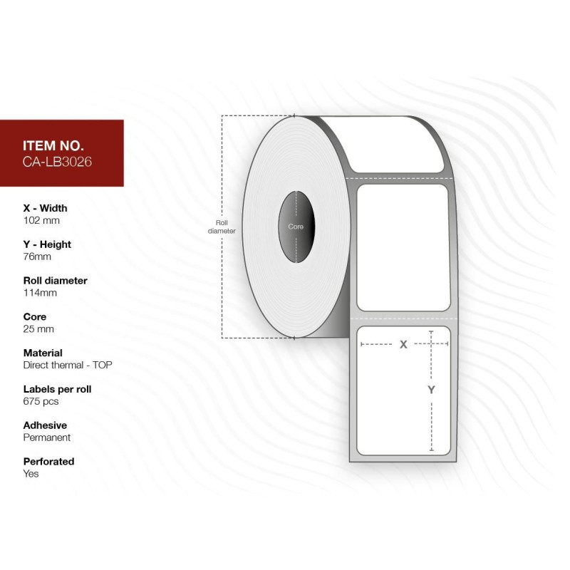 Capture Label 102x76, Core 25, Capture Label 102x76, Core 25,