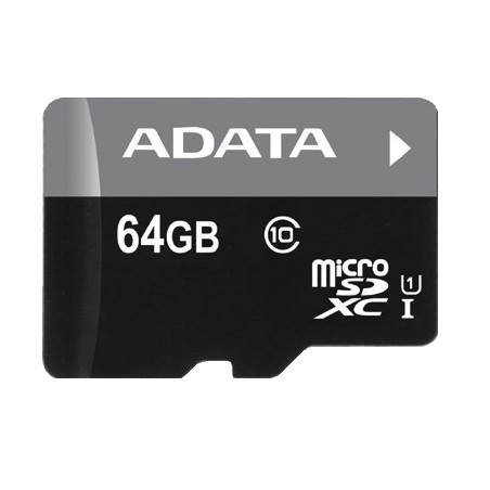 ADATA 64GB MicroSDHC CLASS10 - Pålidelig højhastighedslagring | AUSDX64GUICL10-RA1