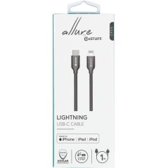 eSTUFF USB-C Lightning Cable MFI 1m - Hurtig Opladning og Høj Kvalitet (ES602160)