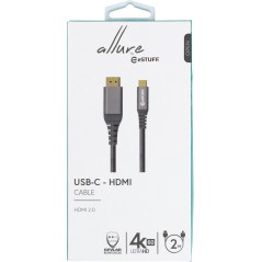 eSTUFF USB-C til HDMI Kabel 2m - Høj kvalitet og pålidelig forbindelse - Varenummer: ES607102