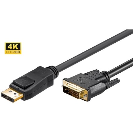 MicroConnect DisplayPort to DVI-D Cable 5m - Høj kvalitet og pålidelig forbindelse - Varenummer: DP-DVI-MM-500