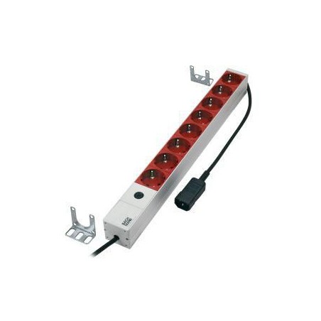 MicroConnect 8-way Outlet Strip 19" 1U - Effektiv og pålidelig strømfordeling (CABINETACC3)