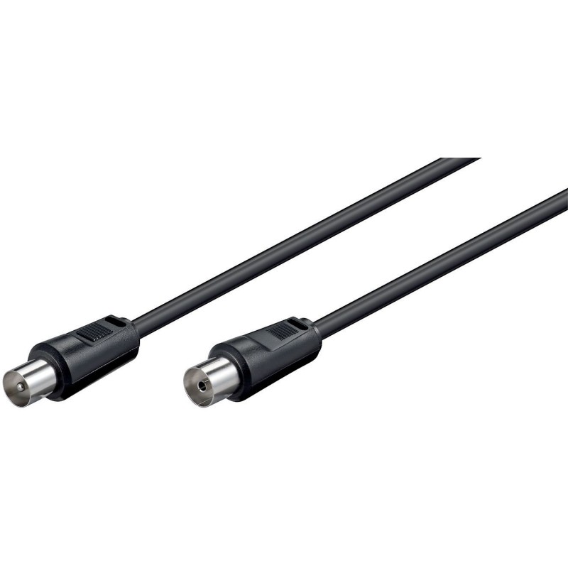 MicroConnect Coax M-F 1.5m Black 75 Ohm
