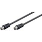 MicroConnect Coax M-F 1.5m Black 75 Ohm