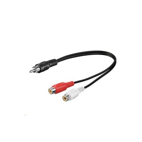 MicroConnect RCA - 2xRCA 020m M-F | Høj Kvalitet Audio Kabel | AUDC02
