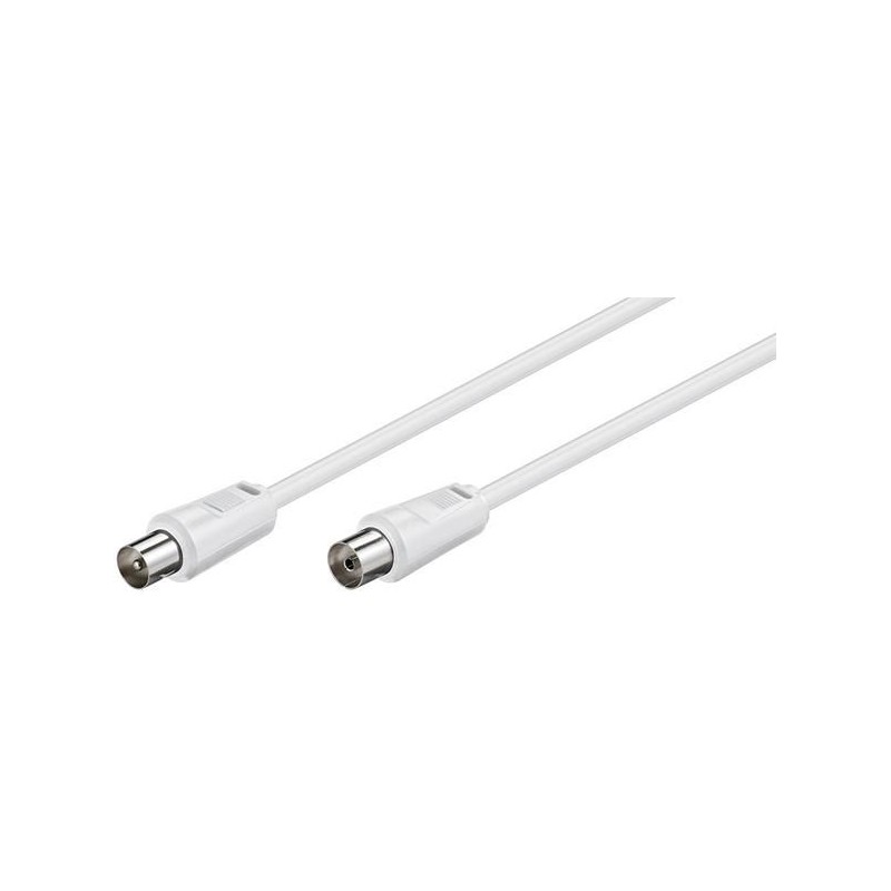 MicroConnect Coax M-F 5m White 75 Ohm