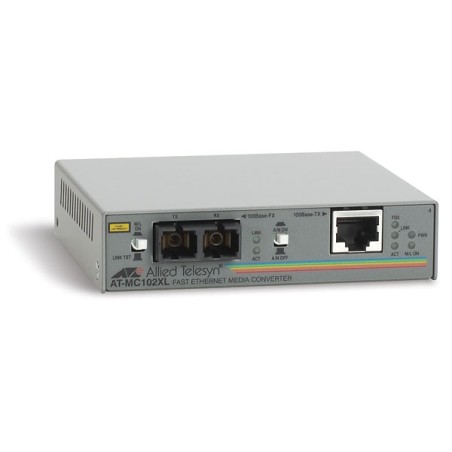 Allied Telesis 100TX RJ-45 til 100FX SC FETH | Høj ydeevne og pålidelighed | AT-MC102XL-60