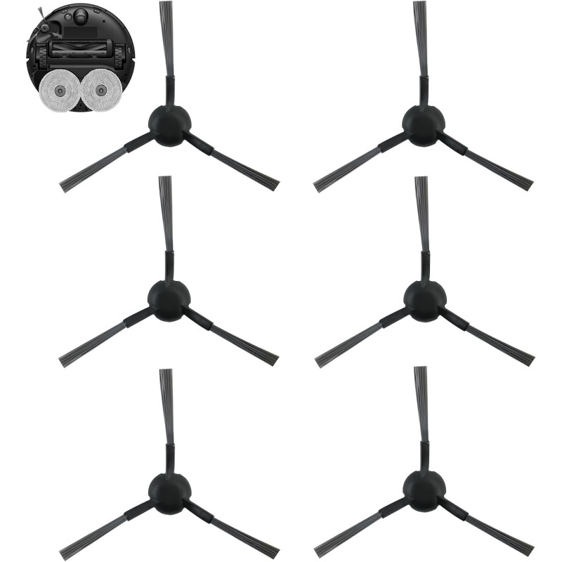 Dreame side brushes 6-pack – silicone for X30 Ultra, L20 Ultra, L40 Ultra AE, L10s Pro Ultra Heat etc.