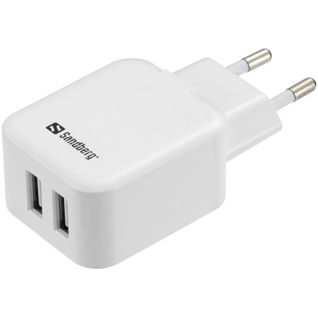 Effektiv Opladning med Sandberg AC Charger Dual USB 2A EU - Varenummer 440-57