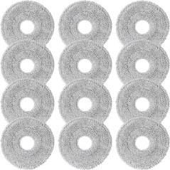 Mikrofiberklude til Dreame/Roborock/ECOVACS/Xiaomi robotstøvsuger – 12 stk. genanvendelige tørrepuder