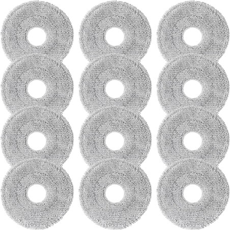 Mikrofiberklude til Dreame/Roborock/ECOVACS/Xiaomi robotstøvsuger – 12 stk. genanvendelige tørrepuder