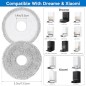 Microfiber Mop Pads for Dreame/Roborock/ECOVACS/Xiaomi Robot Vacuum – 12 pcs Washable