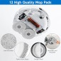 Microfiber Mop Pads for Dreame/Roborock/ECOVACS/Xiaomi Robot Vacuum – 12 pcs Washable