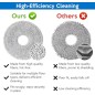Microfiber Mop Pads for Dreame/Roborock/ECOVACS/Xiaomi Robot Vacuum – 12 pcs Washable