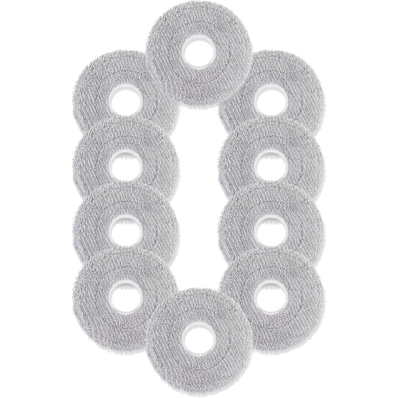 Kompatible mikrofibermoppeklude til Dreame, Xiaomi og Mova – 10 stk. vaskbare moppepuder Kompatible mikrofibermoppeklude til Dreame, Xiaomi og Mova – 10 stk. vaskbare moppepuder