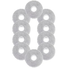 Compatible Microfibre Mop Pads for Dreame, Xiaomi and Mova – 10 Washable Mop Pads
