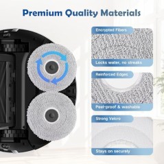 Dreame Mikrofibermoppeklude – 10 stk. vaskbare tørrepuder til L10s/L20/X40/X50/L40/L50 Ultra og Xiaomi X20