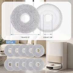 Dreame Mikrofibermoppeklude – 10 stk. vaskbare tørrepuder til L10s/L20/X40/X50/L40/L50 Ultra og Xiaomi X20