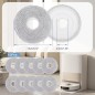 Kompatible mikrofibermoppeklude til Dreame, Xiaomi og Mova – 10 stk. vaskbare moppepuder Kompatible mikrofibermoppeklude til Dreame, Xiaomi og Mova – 10 stk. vaskbare moppepuder