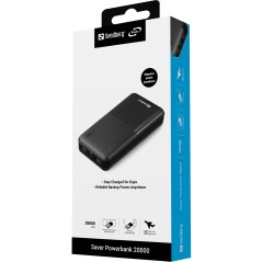 Sandberg Saver Powerbank 20000 mAh - Kraftfuld og Pålidelig Energi - Varenummer 320-42