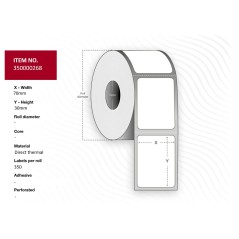 Capture Label 70×30 – Core 25. White.